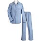 Popelínové pyžamo Luiz Charles 329 sv.modrá kocka
