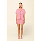 Bavlněné dámské pyžamo s knoflíky Vamp 22285 pink blossom