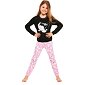 Bavlnené dievčenské pyžamo Cornette Young Sheep čierno-pink