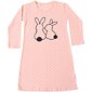 Dievčenská košieľka na spanie Cornette Kids Rabbits marhuľová