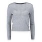 Trendy sveter s okrúhlym výstrihom pre ženy GJ90009 sv.šedý