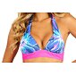 Atraktivní plavky bez kostice Litex 6E035/36  pink aqua