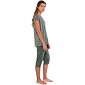 Vamp luxusní dvoudílné dámské pyžamo  Cordy 20048 green sage