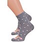 Bavlnené ponožky s obrázkami Steven 855099 sivé