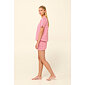 Bavlněné dámské pyžamo s knoflíky Vamp 22285 pink blossom