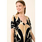 Viskózový kaftan s abstraktním květinovým potiskem Vamp 22479 black