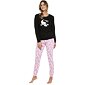Bavlnené pyžamo na spanie pre ženy Cornette Sheep čierno-pink