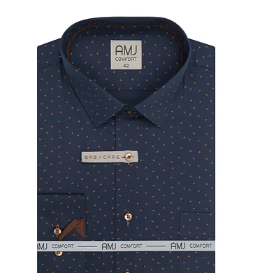 Pánská funkční košile  Slim Fit AMJ VDSER 1487 noční modř