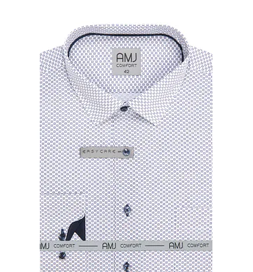 Pánská funkční košile Slim Fit AMJ VDSER 1489 bílo-navy