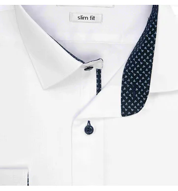 Pánská společenská košile Classic slim fit AMJ JDSR018/49 bílá