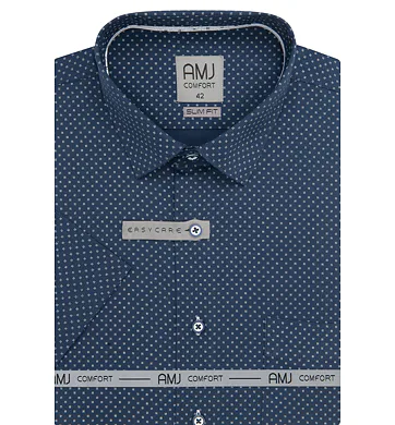 Pánská Slim Fit košile AMJ VKSBR 1441 navy